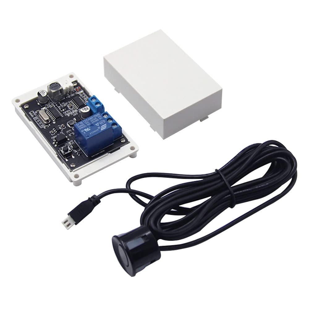 Ultrasonic Range Finder Module, DJLK-003A DC 12V-24V Ultraschallsensor Modul Relaisschalter 5-500 cm Einstellbarer Ultraschall Entfernungsmessmodul für Alarm