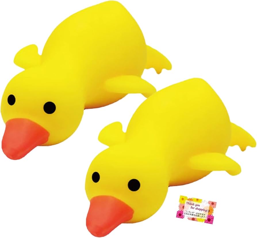 Amazon | 【アヒル型のスクイーズ】 ぐ～たらアヒル もちもち感触が