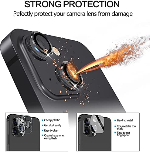 Image of Camera Lens Protector For iPhone 13 6.1 inch | For iPhone 13 Mini 5.4 inch (2 Set) Aluminum Alloy Edge Tempered Glass [HD Clear] Camera Protector-Blue