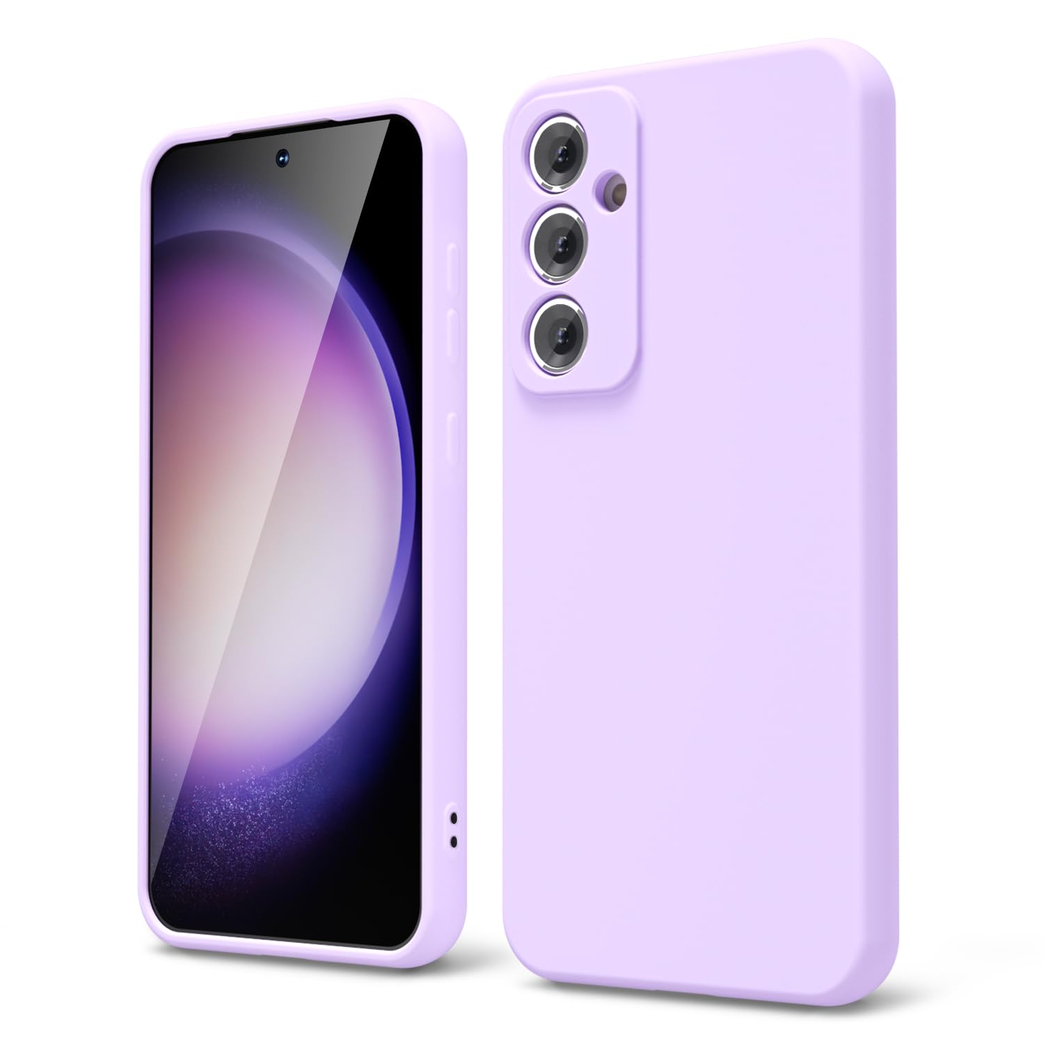 oakxco for Samsung Galaxy S24 Ultra Phone Case Liquid Silicone, Neon Bright Solid Color, Thin Slim Soft Rubber Gel Matte TPU Plain Simple Cover for Women Girl Cute, Hot Pink Fuchsia — view 305