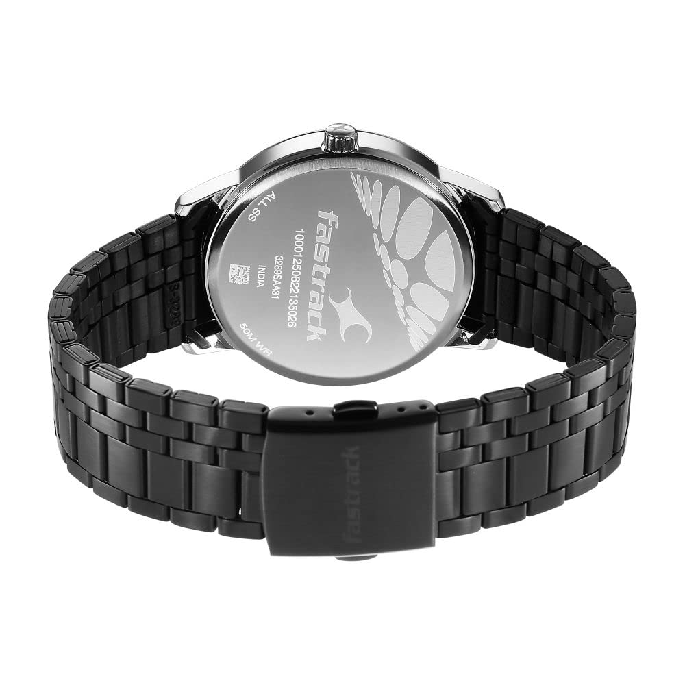 Atgal view of Fastrack Opulence watch showing water resistance marking