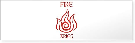 CafePress Fire Sign Symbol Astrology Aries Bumper Sticker 10