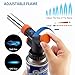 Butane Torch Kitchen Blow Lighter - Culinary Torches Chef Cooking Professional Adjustable Flame Shape Strength with Reverse Use for Creme, Brulee, BBQ, Baking, (Butane Fuel Not Included)