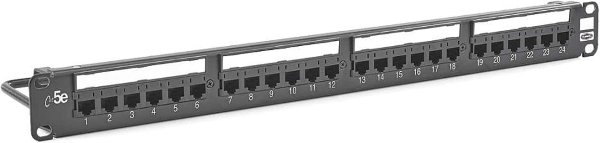 Hubbell HP5E24E panel de conexiones de 24 puertos categoría 5e universal y ecológico