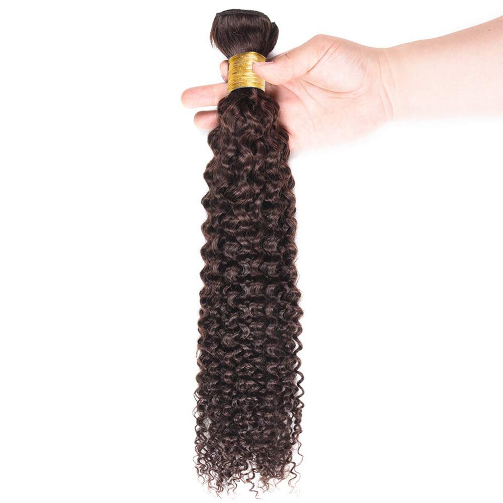#1 Best Seller JERRY CURL Brazilian Bundle Hair CURLY Virgin Hair Weave GREAT DEAL 100% Human Hair GUARANTEED or MONEY BACK Extension Beautiful Dark Brown #2 Color -8”