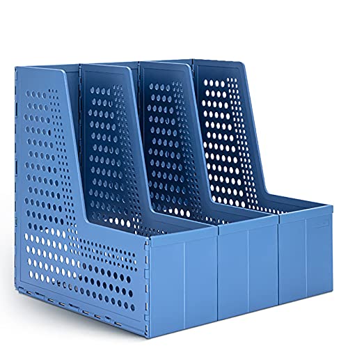 HAIYUU Faltbarer A4 Zeitschriften-Sammler Blau