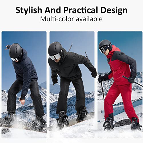 Free Soldier Men's Waterproof Ski Jacket Fleece Lined Warm Winter Snow Coat With Hood Fully Taped Seams(Black,Xl) #TOP6