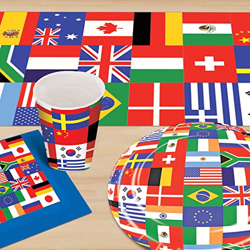 Beistle 57905 Printed International Flag Table Runner Party Accessory thumb #1