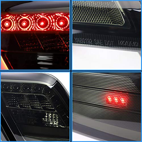 Vland Led Tail Lights Compatible With Toyota Camry 2007-2011 With 3D Light Bar, Not Fit Le Models And Hybrid (Factory Led Rear Light) Smoke #TOP4