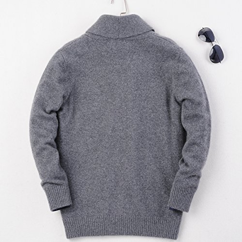 ZHILI 100% Cashmere Men's Long Sleeve V Neck Cardigan3