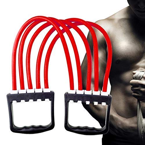 ZIRAN Chest Expander Workout Pulling Exerciser Fitness Exercise Tube Adjustable Rubber Chest Expander Adjustable Rubber Gym Yoga Tube Indoor Chest Developer Chest Expander
