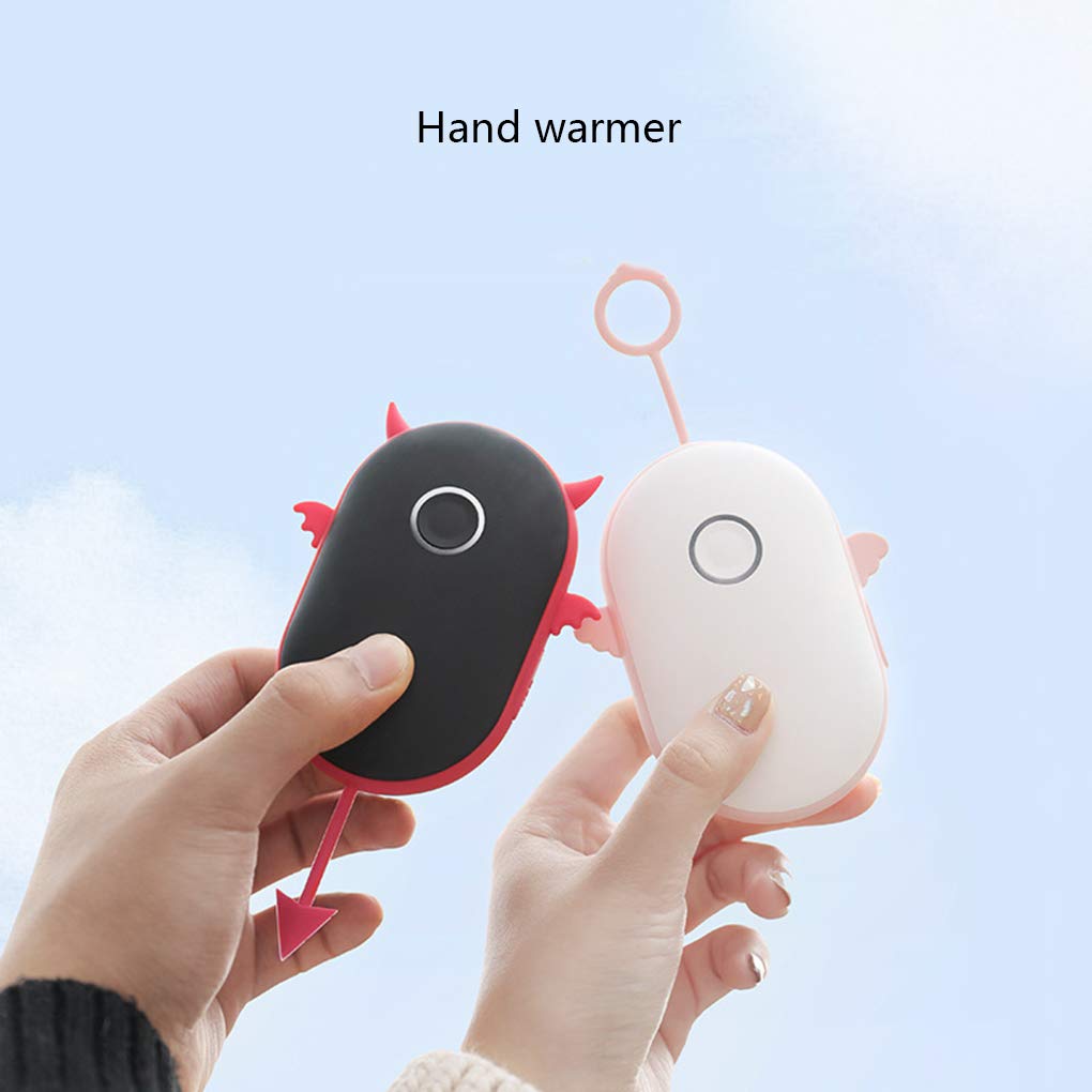 RajoNN Scaldamani Portatili, Scaldamani Elettrico Ricaricabile Power Bank Caricatore Portatile USB Scaldamani Tascabile con Riscaldamento a Doppia Faccia, Scaldamani Regalo Invernale