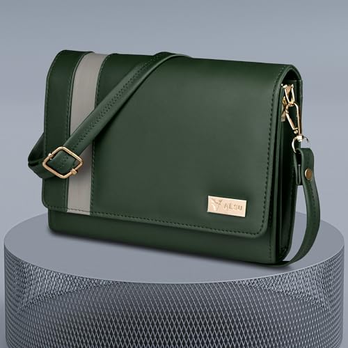 Image of ALSU Women's trendy Sling Bag | handbag | purse | crossbody bag| deattachable straps | adjustable straps |card slots side bag| phone pocket
