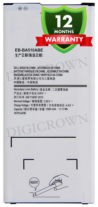 Image of Original EB-BA510ABE Battery Compatible for Samsung Galaxy A5 (2016) (SM-A510F) - (2900mAh) - 1 Year Warranty DF7