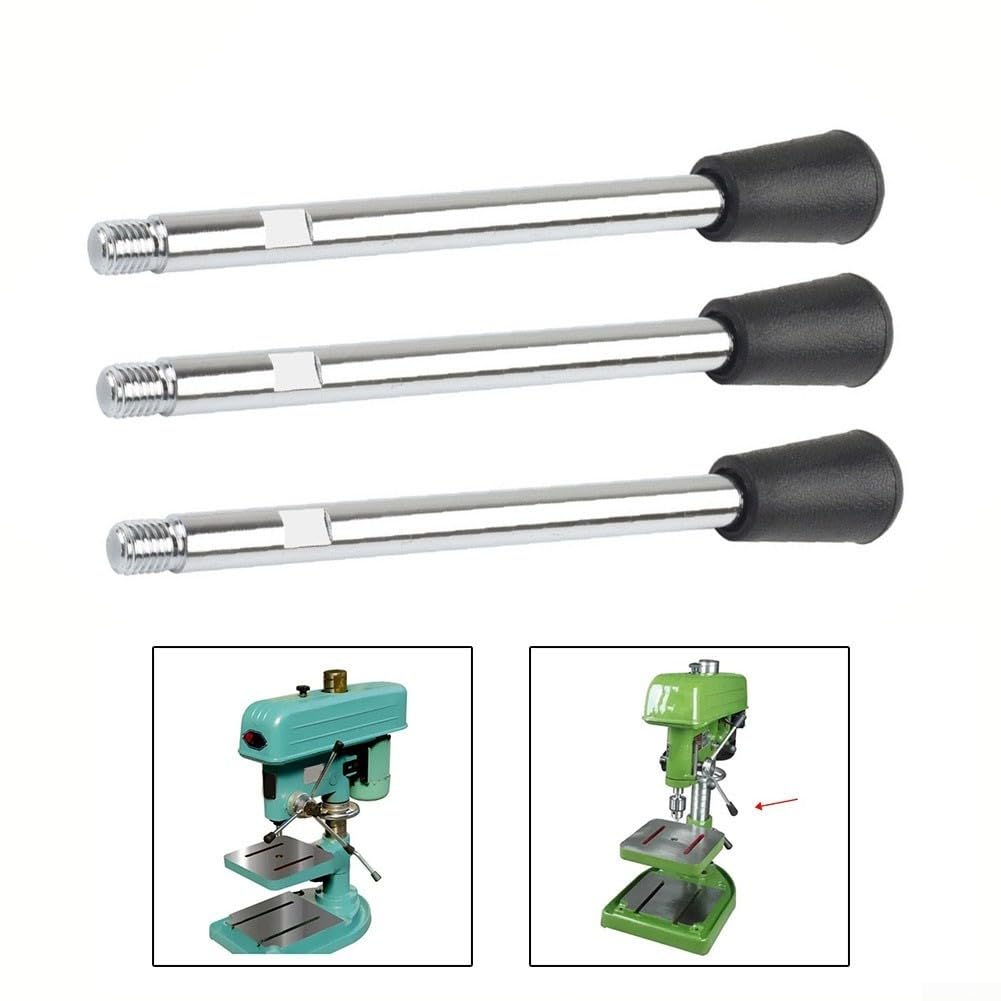 DAZZLEEX Accessoires de perceuse d'établi en acier au carbone - Poignée de fraiseuse - Poignée de presse - Tige de travail - Poignée de travail