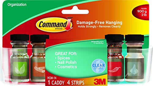 Image of Command Clear Medium Caddy with Clear Strips HOM14CLR-ES