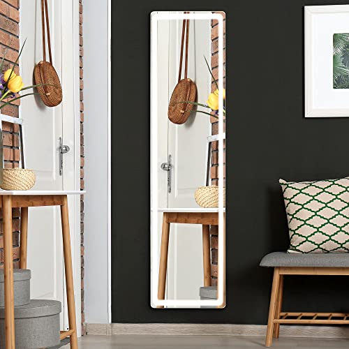 HOMCOM Ganzkörperspiegel mit LED-Beleuchtung, 160 x 40 cm...