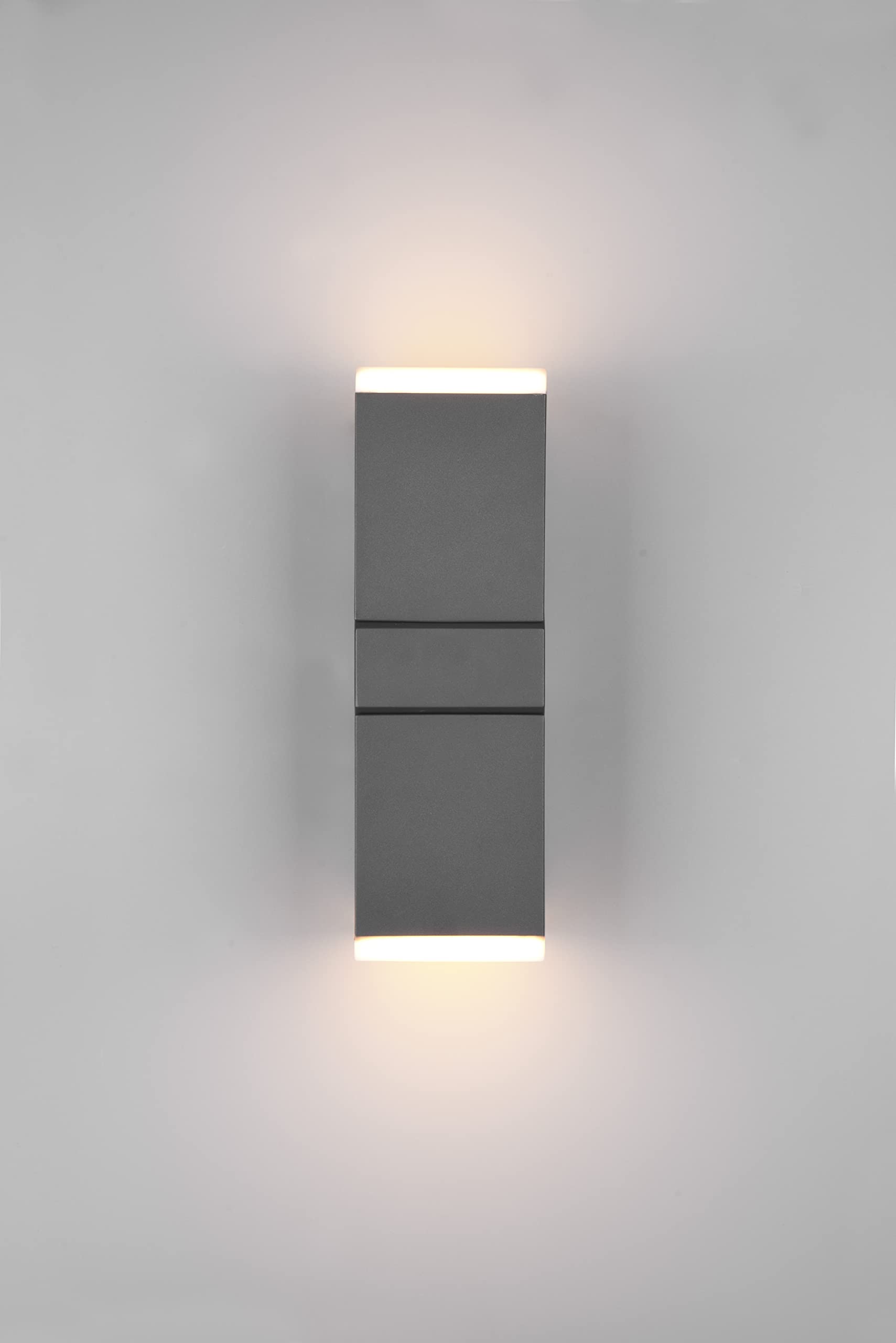 Trio Leuchten LED Außen Wandleuchte Avon 270660242, Aluminium Druckguss Anthrazit, Acryl, inkl. 2x 7 Watt LED, Orientierungslicht |