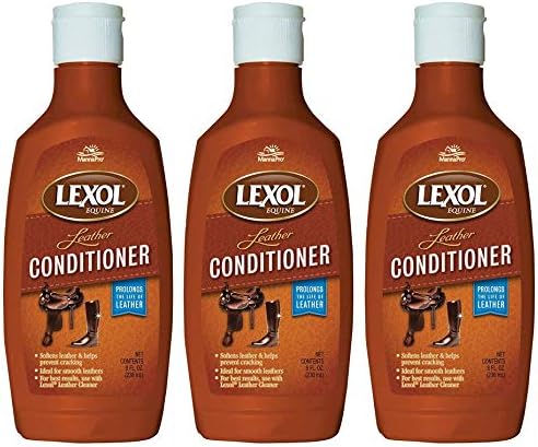 Lexol Equine 3 Pack of Leather Conditioner, 8 Ounces Each, for Tack