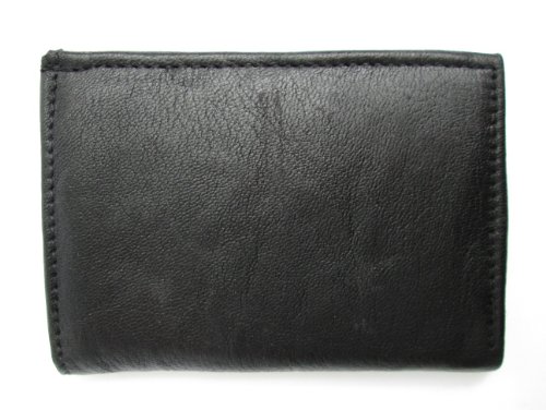 Dangerous Threads Mens Black Leather Featherweight Bifold Wallet 7602