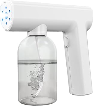 Atomizer Sprayer, 300ml Handheld Disinfecting Fogger, Fogger Sanitizer Spray Machine, Electrostatic Sprayer with Blue Light