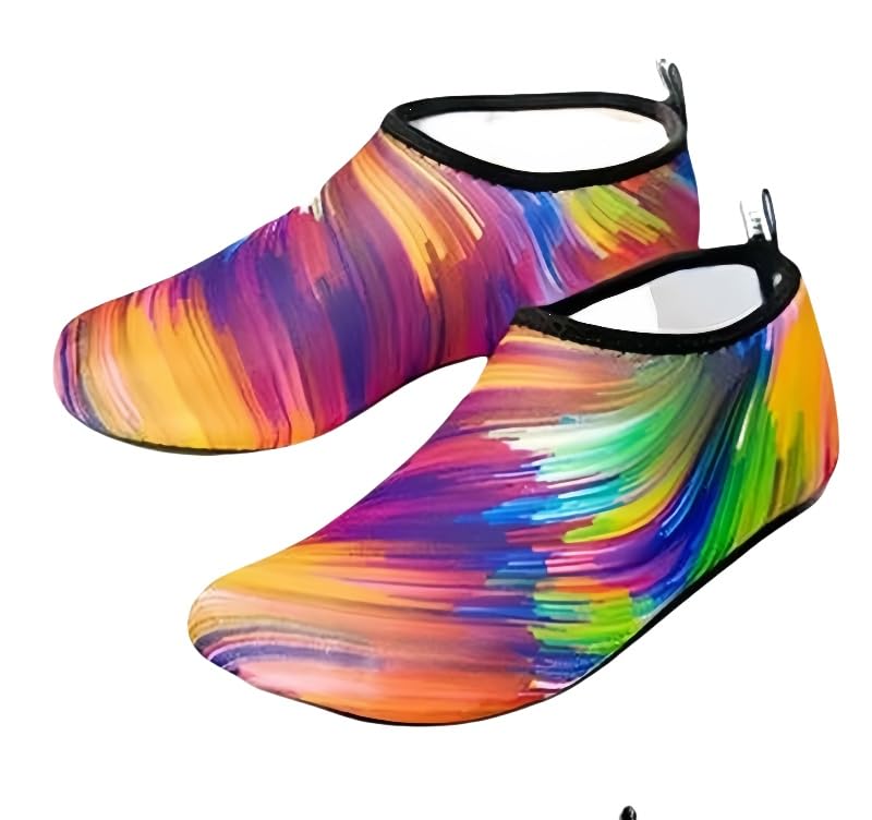 Zapatos de agua para voleibol de playa, para hombre y mujer, calcetines antideslizantes para fitness, yoga, baile, natación, surf, buceo, Deslumbrante, XXL