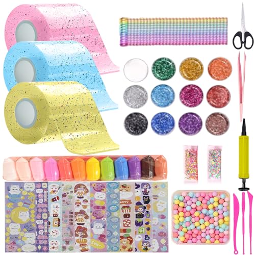 FFTANXS 53 Pièces Nano Tape Kit,Nano Tape Bubble Kit pour 3 Ruban (5cm x 3m) + 50 Paquets De...