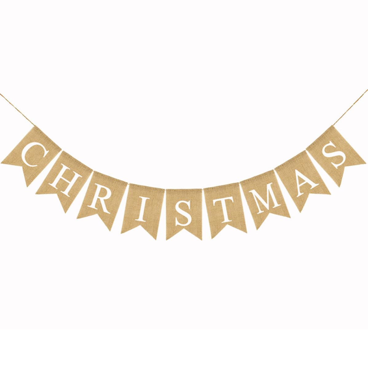 Pancarta Colgante de Lino para Temporada Navideña Letras de Feliz Navidad Adorno Chic y Hermoso para Decoración de Fiesta y Ambiente Interior