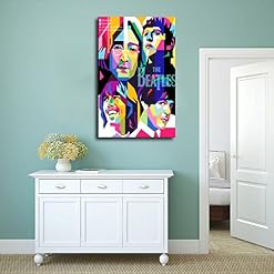 Poster sur toile The Beatles Art – Décoration murale – Pour salon, chambre à coucher – Cadre : 30 x 45 cm - Les Beatles, Paul McCartney, John Lennon, RIngo Starr, George Harrison Poster sur toile The Beatles Art - Décoration murale - Pour salon, chambre à coucher - Cadre : 30 x 45 cm – Image 4