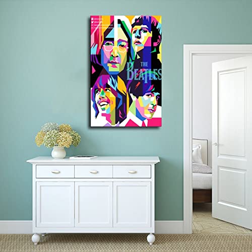 Poster sur toile The Beatles Art – Décoration murale – Pour salon, chambre à coucher – Cadre : 30 x 45 cm - Les Beatles, Paul McCartney, John Lennon, RIngo Starr, George Harrison Poster sur toile The Beatles Art - Décoration murale - Pour salon, chambre à coucher - Cadre : 30 x 45 cm – Image 5