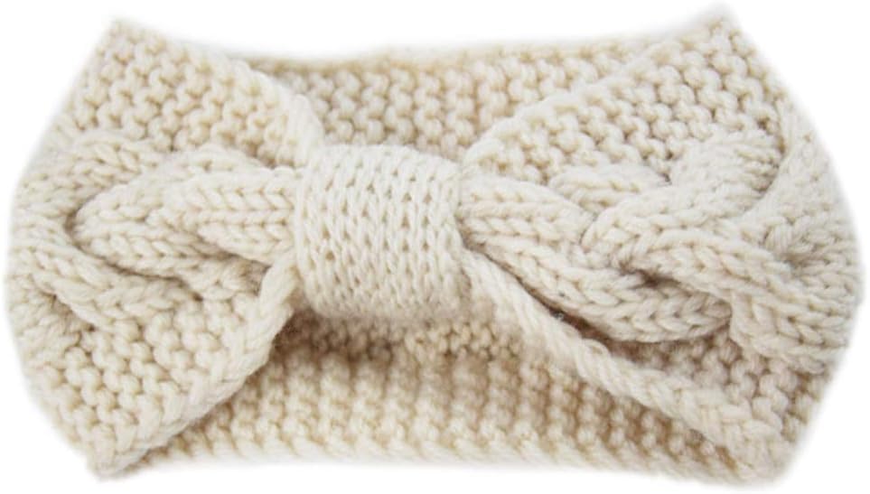 SPARKLING DAZZLE® Knit Headbands Winter Ear Warmers, Elastic Turban Head Wraps, Earmuffs (Pack of 1) (Off-White)-image-20
