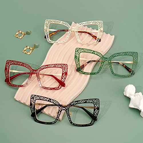 Image of VOOGLAM Square Blue Light Glasses for Women Anti UV Eyestrain Dry Eyes Computer Phone TV Eyewear