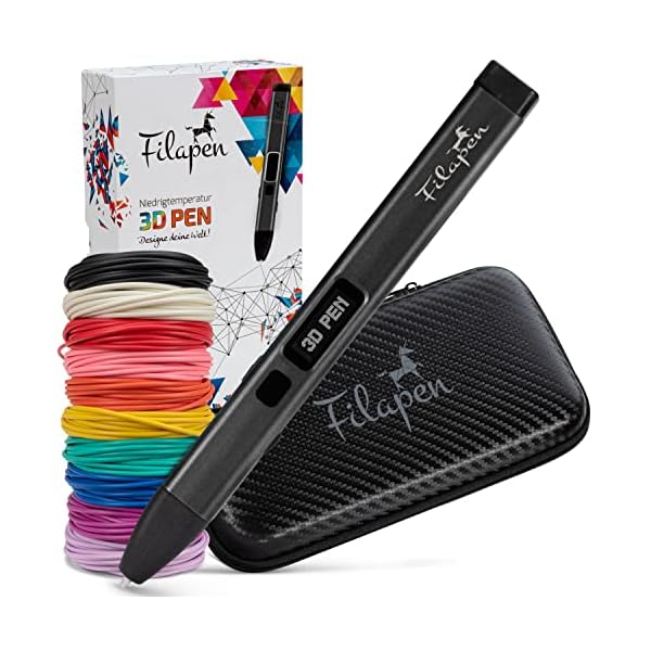 Stylo 3D premium avec 10 filaments et étui (noir) | Stylos 3D pour enfants et adultes avec modèles | Kit de bricolage | Stylo 3D pour débutants et professionnels | Kit de bricolage 5 Stylo 3D premium avec 10 filaments et étui (noir) | Stylos 3D pour enfants et adultes avec modèles | Kit de bricolage | Stylo 3D pour débutants et professionnels | Kit de bricolage