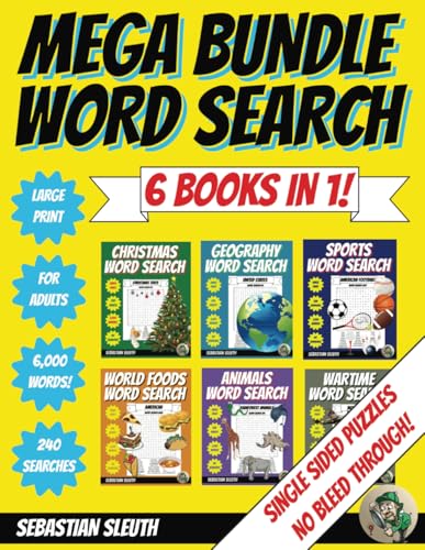 Mega Bundle Word Search 6 Books In 1 Large Print For Adults 6000 Words 240 Searches image 2