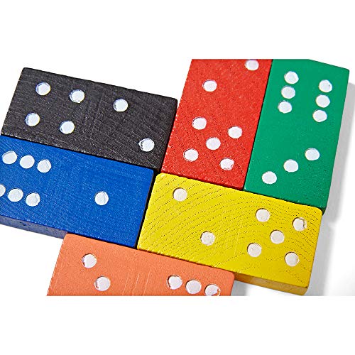 Juego de dominó de madera hand2mind, 6 sets de 28 piezas miniatura 6