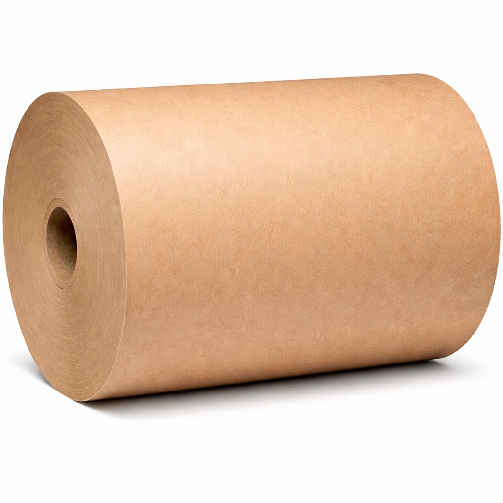 Brown Kraft Paper Roll 18 in x 900 ft, 40 lb Weight for Shipping Wrapping Cushioning Void Fill, Continuous Roll Dispenser