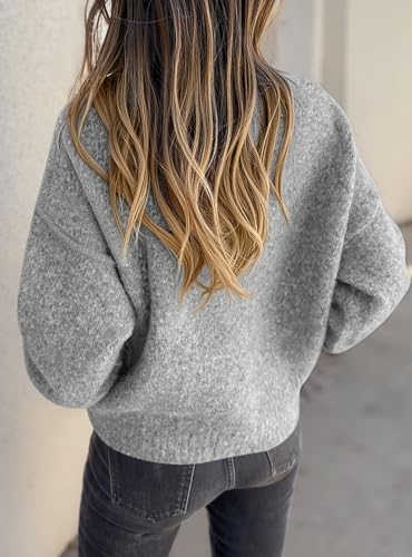PRETTYGARDEN Cardigan Sweaters for Women Trendy Fall 2025 Long Sleeve Button Down Oversized Chunky Knit Sweater Outerwear