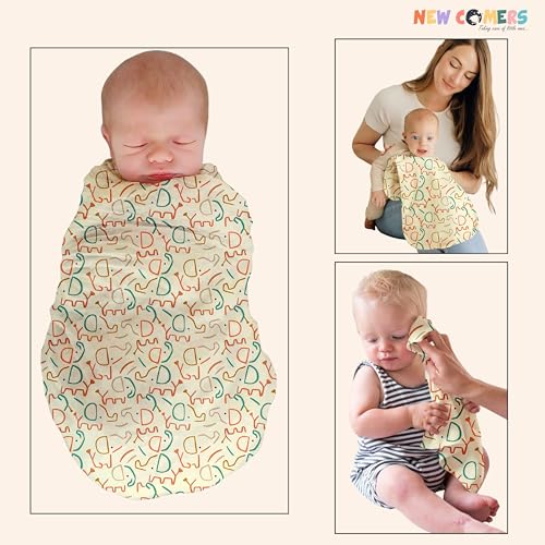 Image of NEW COMERS Baby Muslin Cloth Set | 6 Pcs Double Layered Pure Cotton Swaddle Wrap | Soft & Absorbent Baby Burp Cloth & Reusable Washcloth Towels, White (SBW 11)