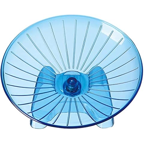 HirrWill The ultimate hamster flying saucer exercise wheel, blue-durable ABS plastic running and spinning wheel, suitable for chinchillas, squirrels and mice (large) Cover