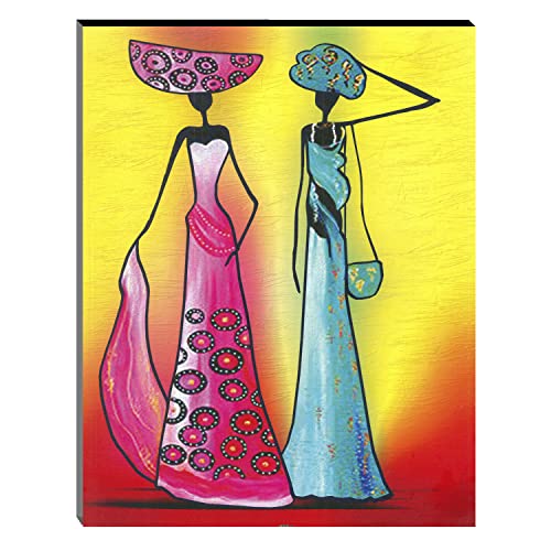 Image of Indianara Set of 3 Modern Art MDF Art Painting (0005FL) without glass 4.5 X 12, 9 X 12, 4.5 X 12 INCH