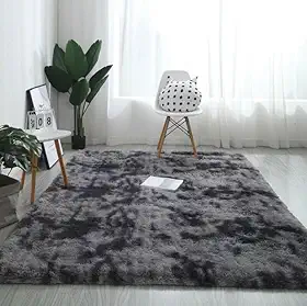 Tapete Sala, Quarto Peludo Felpudo Macio e Luxuoso 2,00m x 1,50m (Cinza Mesclado)