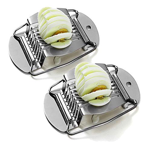 DXIA Cortador Huevos Duros, Gourmet Cortador Huevo Duro, Acero Inoxidable Pulido Cocina Herramienta de Cocina (2) Cover