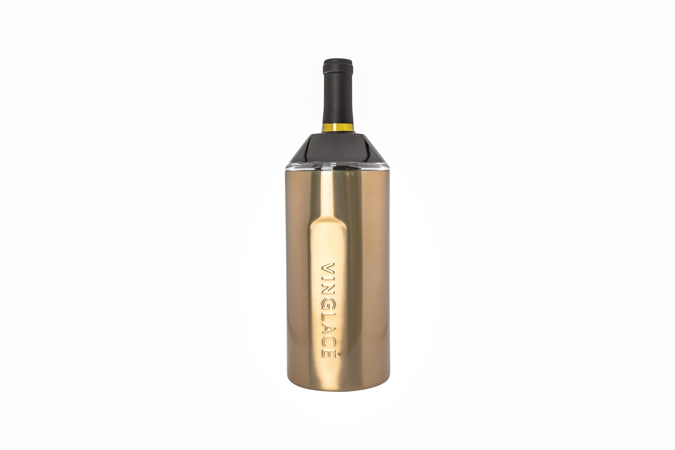 Vinglacé Wine Bottle Chiller- Portable Champagne Insulator- Stainless Steel Wine Cooler Sleeve - Keeps Wine Cold (Copper)
