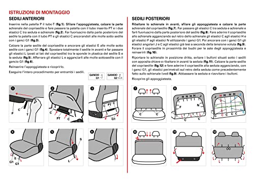 CORA 000129378 Komplett-Sitzbezüge, für FIAT 500 ab Baujahr 2007, Ron Creme