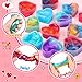 EZIGO 30 PCS Valentine Party Favors for Kids Heart Shaped Glitter Slime Kit with Valentines Cards, Stress Relief Fidget Toys, School Game Prizes, Classroom Exchange Gifts for Boys Girls