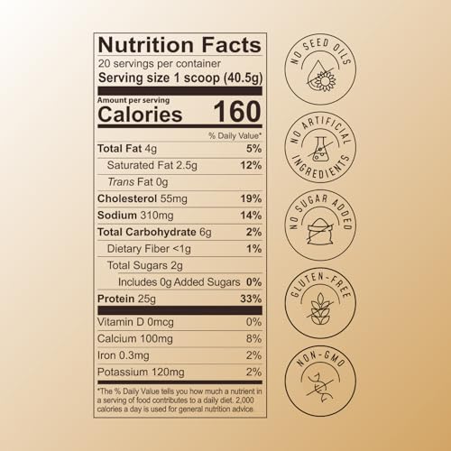 Image of FlavCity All in One Protein Shake Powder, Salted Caramel + Collagen Peptides, Reishi & Cordyceps - Focus, Skin, Hair & Joint Support - 100% Grass Fed Whey, Organic Molasses Extract, 20 Servings