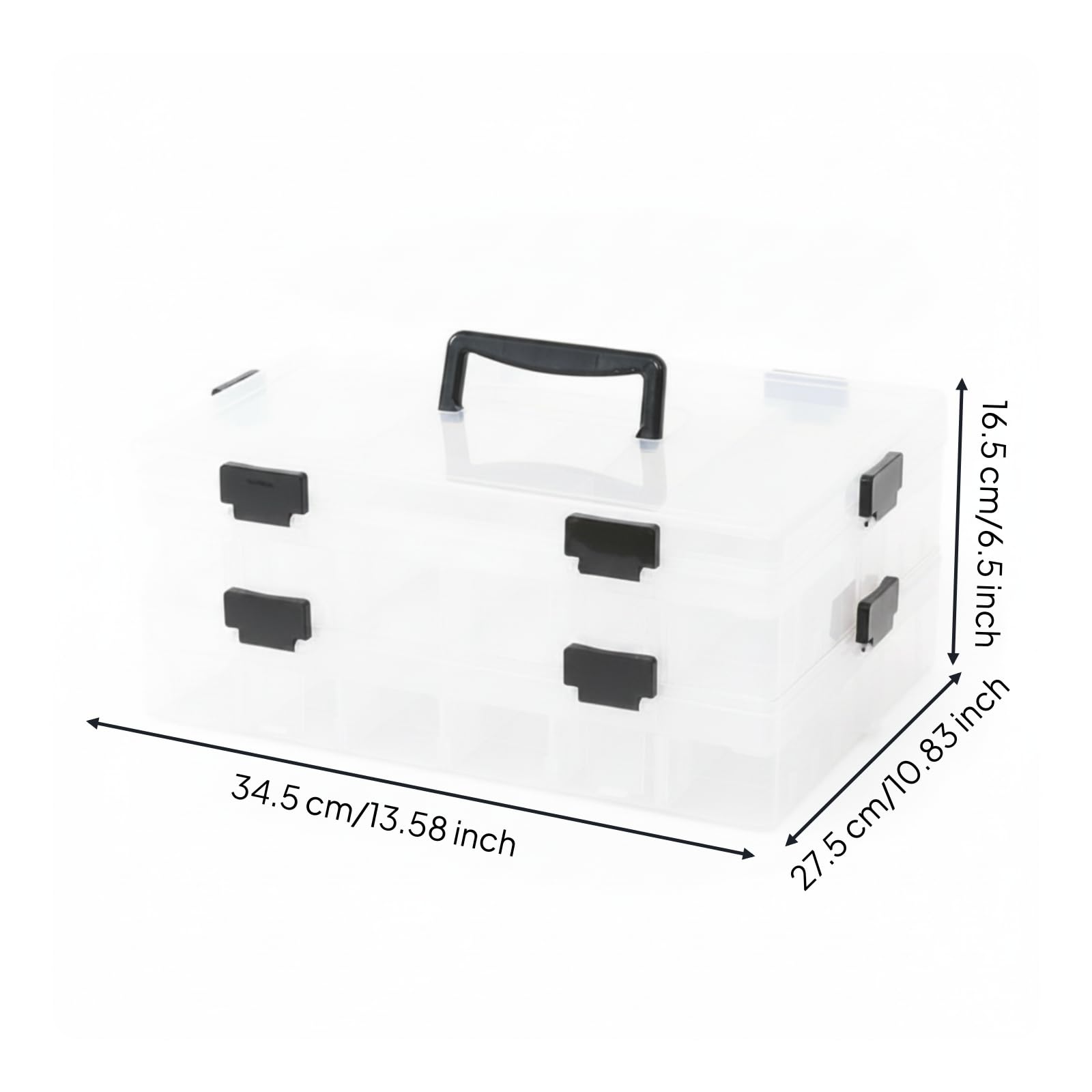 Estraibili Mobili Contenitori Compatta Organizzatore a Cassetti Cassetti Trasparenti Cassettiera da Scrivania, Nero