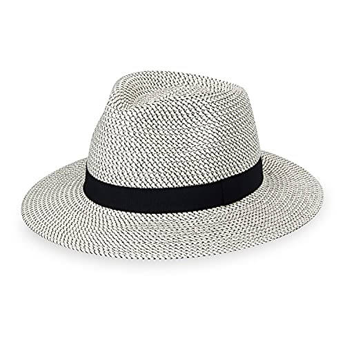 Wallaroo Charlie Fedora (Ivory/Black) – UPF 50+ Sun Protection, Packable