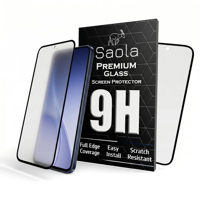 Image of Saola HD Matte Tempered Glass With 18H Hardness For Oppo Reno 15 5g (PACK OF 1) with Free Installation Kit. Full screen Coverage. Free Replacement If Received Damaged - 6.59 inch