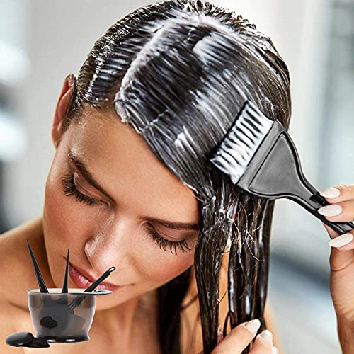 ZIOYCKL Kit de ferramentas de cabelo DIY Salon Dye, conjunto de 6 peças de pincel/tigela de tintura